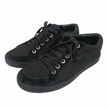 Chanel G30616 Matelasse Quilted Sneakers Coco Mark Stitch Black 37