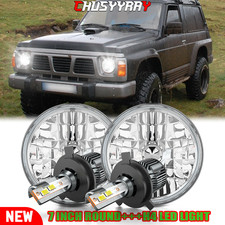 For Nissan Patrol Y60 7inch Round Led Headlight High Low Beam Super Bright 6000k For Nissan Patrol Y60 7inch Round Led Headlight High Low Beam Super Bright 6000k