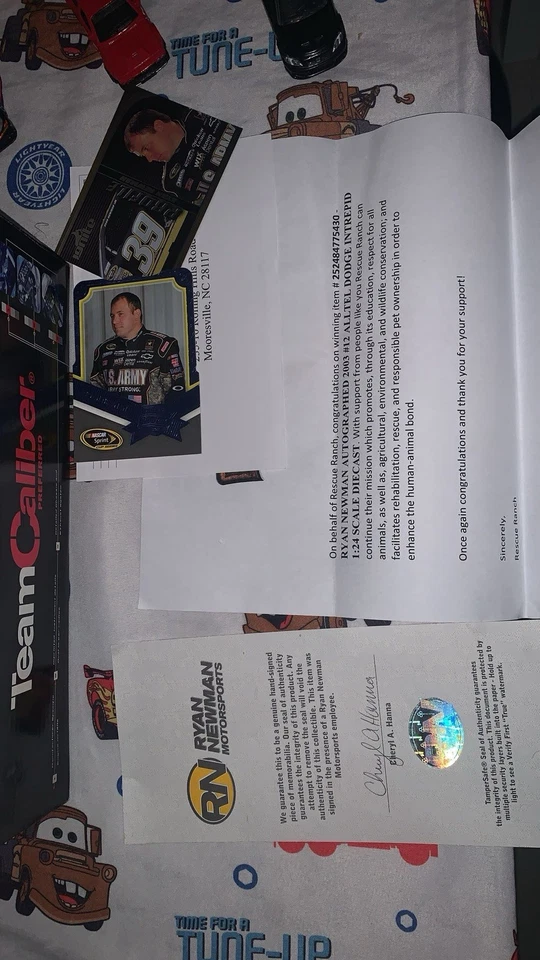 2003 Литая копия Райан Ньюман 1/24 с автографом  - Изображение 2 из 4