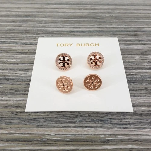 Tory Burch Miller Pavé Ohrstecker Rosegold/Kristall OS - Bild 4 von 12