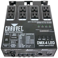 Chauvet DJ DMX-4 4-Channel Dimmer Relay Pack DMX Control for Non-DMX