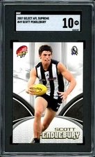 SGC 10 - 2007 Collingwood AFL Select Rookie Graded Card - Scott Pendlebury