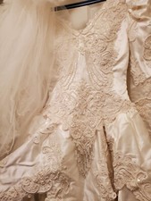 vintage, wedding dress, princess, ball gown, with accessories