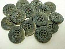 New 10, 25, 50 plastic buttons Gray Stone like Bulk sizes 13/16, 5/8,1/2  #1159
