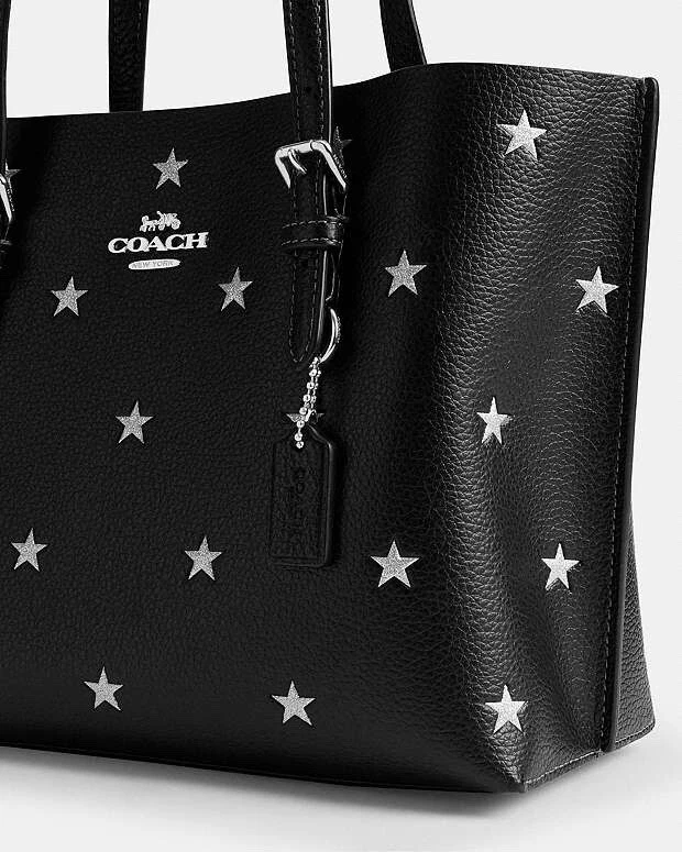 Borsa Coach Mollie 25 nuova con etichetta con stampa stelle CW022