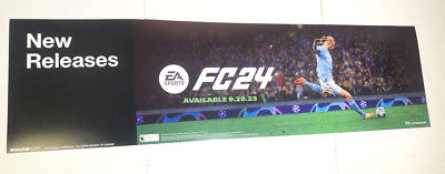 FIFA FC 24 Video Game Poster Erling Haaland Store Signage Promo Display 36x12 in