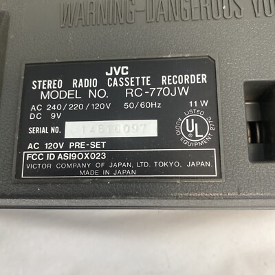 JVC 9408LS Radio Cassette Recorder Vintage Japan de Segunda mano por 40 EUR en A Malata | Wallapop