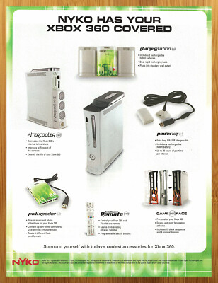 2006 NYKO Xbox 360 Console Accessories Vintage Print Ad/Poster Retro Gaming Art!
