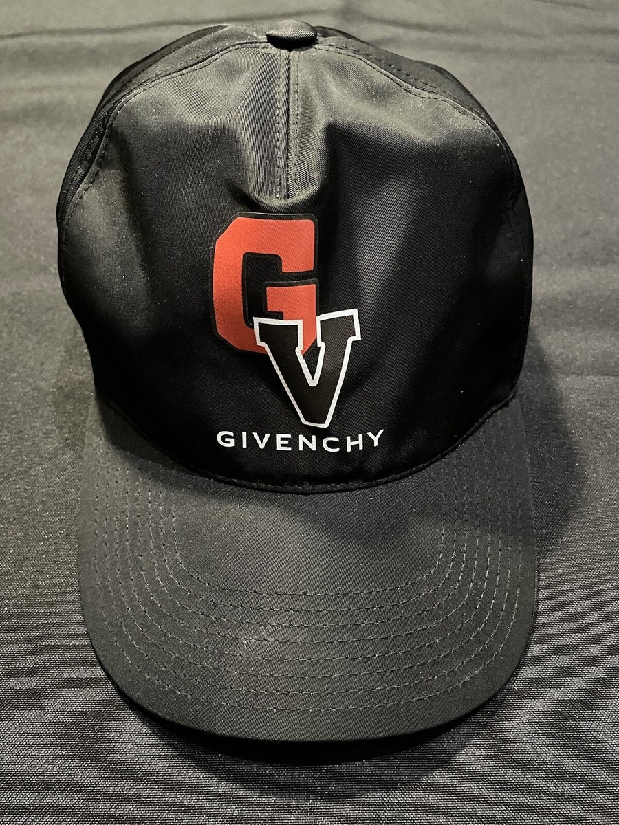 $450 GIVENCHY PARIS GV BASEBALL CAP HAT ITALY SHINY TOP VARSITY