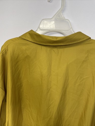 Blusa Camisa Vintage Priory Amarillo Mostaza Manga Corta Abotonada 5x Para Hombre - Imagen 10 de 14