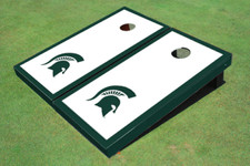 Michigan State University White Matching Border Cornhole Boards