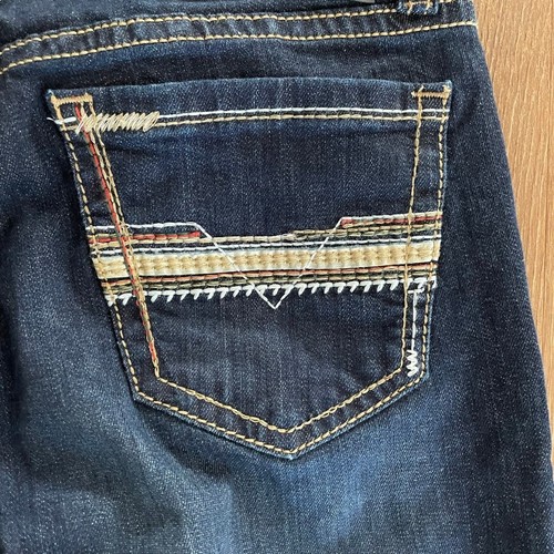 Rock & Roll Denim Revolver Straight Slim Jeans Dark Wash Thick Stitch 30x32 - 第 7/10 張圖片
