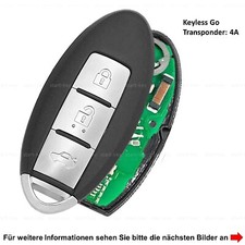 Keyless Go Schlüssel für Nissan Micra Juke Navara Murano Pathfinder Qashqai X-Tr