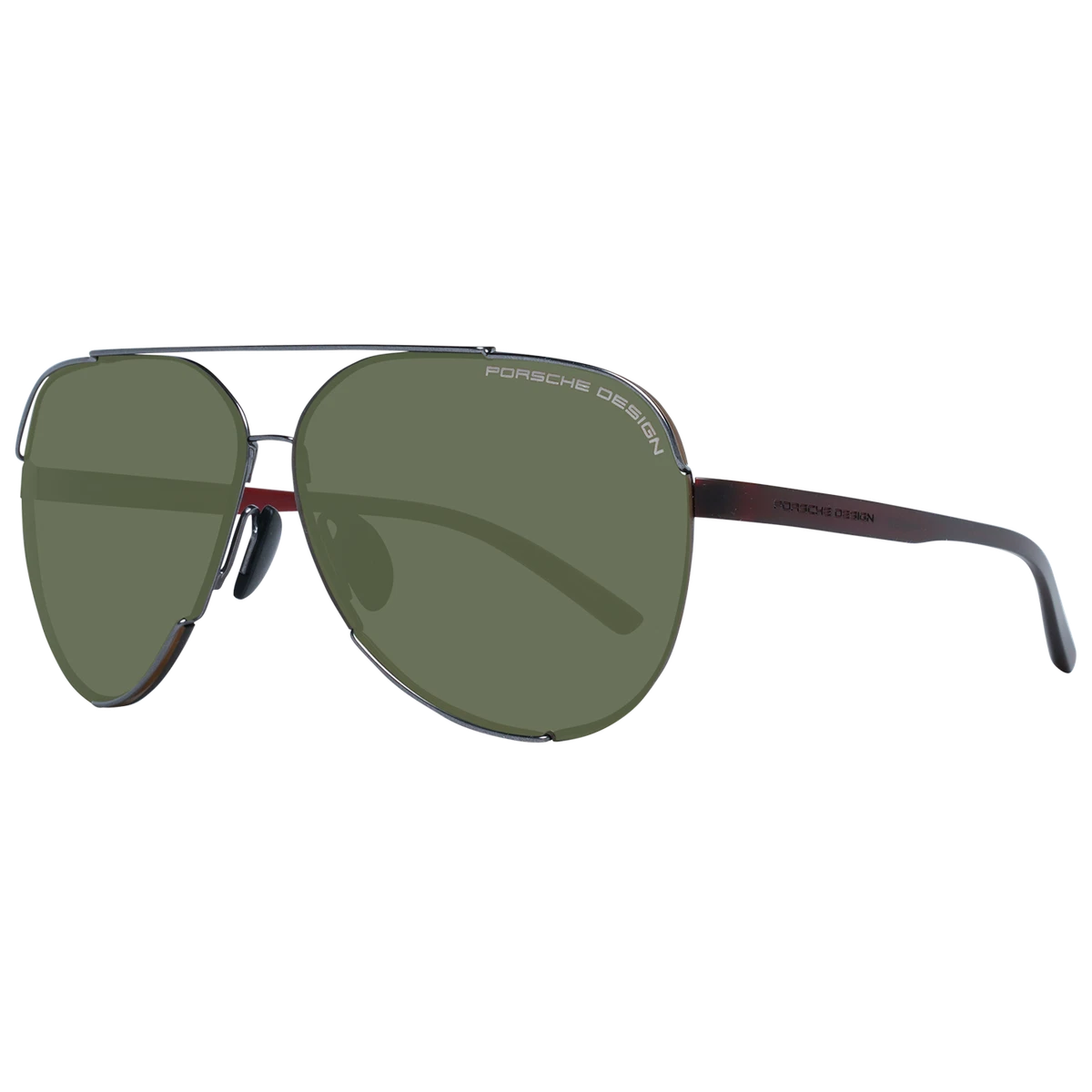 Porsche Design Sunglasses Mens Pilot-Aviators Brown Lens New P8682