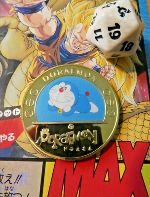 DORAEMON GOLD METAL COIN CARD M100 KARTE MEDAILLE STÜCK #4 DORAEMON NEU NEW MINT