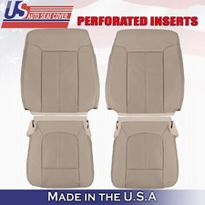 2011 To 2016 Fits Ford F250 Lariat Front Set Tops Bottoms Leather Covers Tan