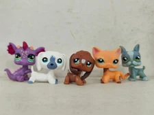 5pcs/lot LPS Littlest Pet Shop Cat Dog Dragon #2660OOAK#408#1738#1643 Figure New