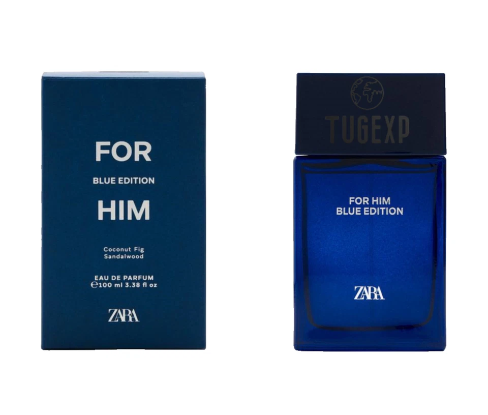 Zara For Him Blue Edition 100 ml 3,38 Unzen Neu Eau De Parfum Herrenduft Parfüm