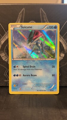 Suicune Holo #14 2016 Pokemon XY Trainer Kit - Moderate Play Suicune Holo #14 2016 Pokemon XY Trainer Kit - Moderate Play