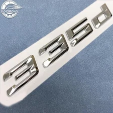CHROME 335D FOR 335d REAR TRUNK NAMEPLATE EMBLEM BADGE NUMBERS DECAL NAME 335 d
