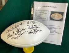 Vintage Green Bay Packer Super Bowl I FOOTBALL 6 Sigs-Starr-Wood-Ringo-LOA-Mint