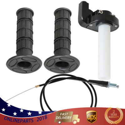 7/8'' 22mm Motorcycle Twist Throttle Handle Grip with Cable 50-250CC ATV DirtBike