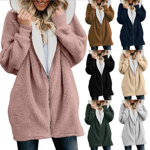 zip up fluffy coat