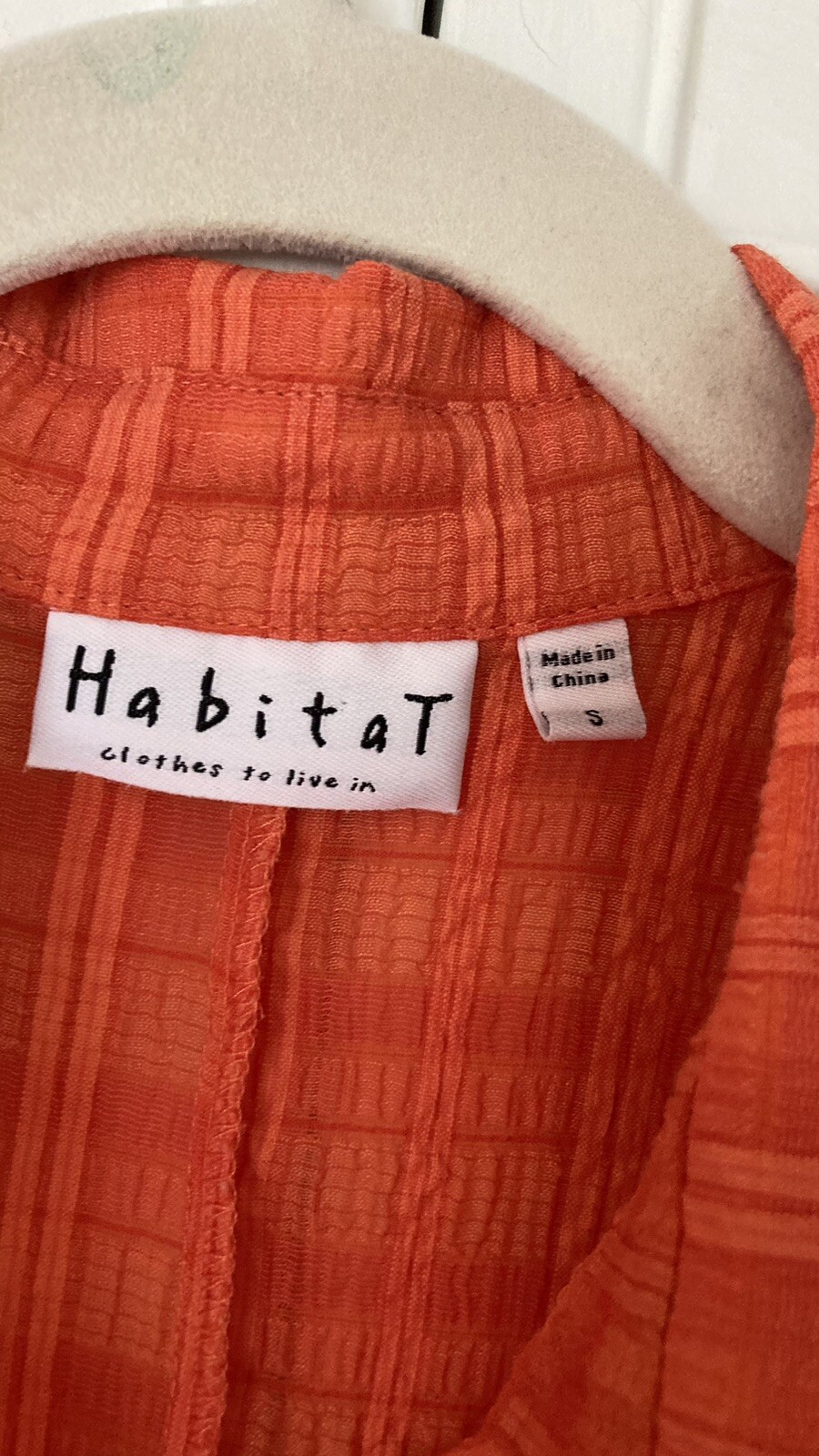 Habitat Clothes to Live In Women’s Top Orange Crinkle… Gem