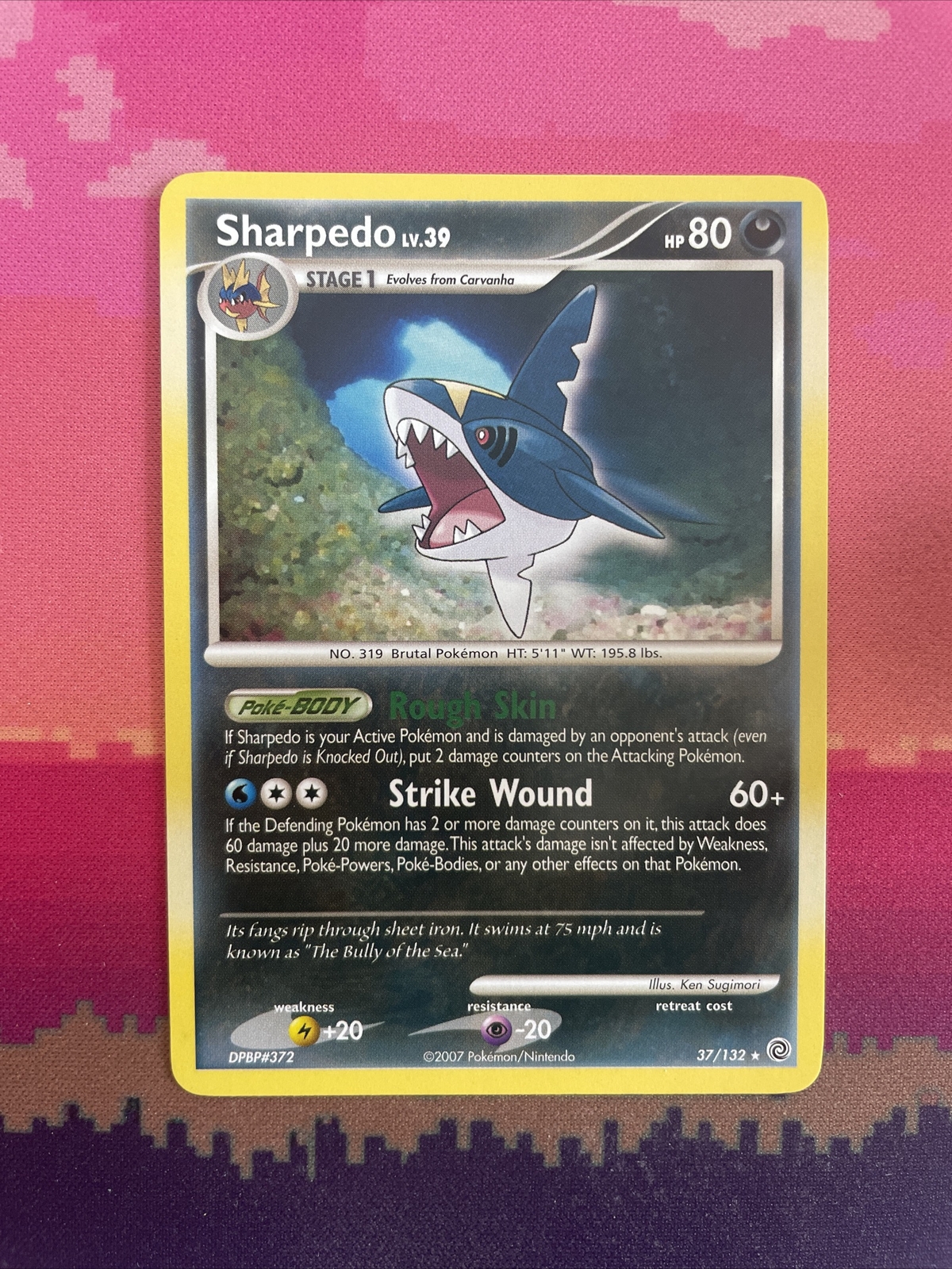 Pokemon Card Sharpedo Secret Wonders Rare 37/132 Near Mint