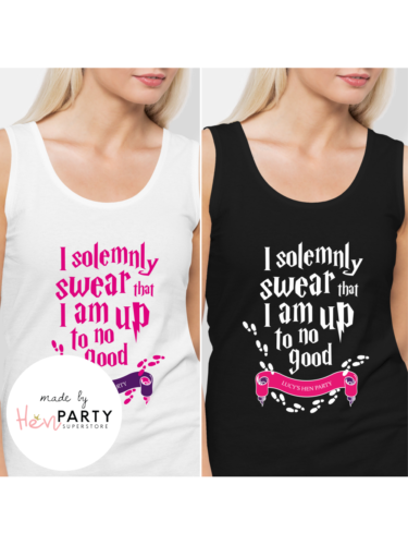 Personalised Up To No Good Wizard Magical Sorcerer Hen Do Hen Party Vest Top