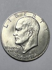 1976 S Silver Bicentennial Dollar Dwight D. Eisenhower Ike BU