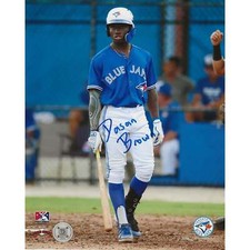 Dasan Brown Autographed Toronto Blue Jays GCL Batting Front View 8x10 Photo Insc