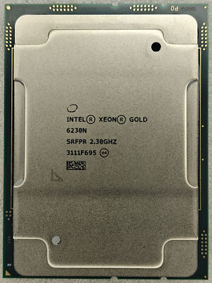 Xeon Gold 6230N 20-Core 3.5Ghz Turbo 48x PCIe LGA 3647 CPU Intel SRFPR Processor