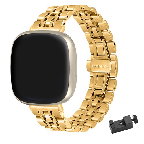 For Fitbit Versa 4 & Sense 2 Staineless Steel Metal Band Strap + TPU Case Cover - Picture 25 of 51