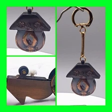 Unique Vintage Copper Oil Lantern Key Chain Lighter - Unfired - In Working Order