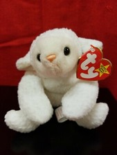 TY Beanie Baby FLEECE Lamb Retired 1996 PVC Pellets Plush w/Swing Tag