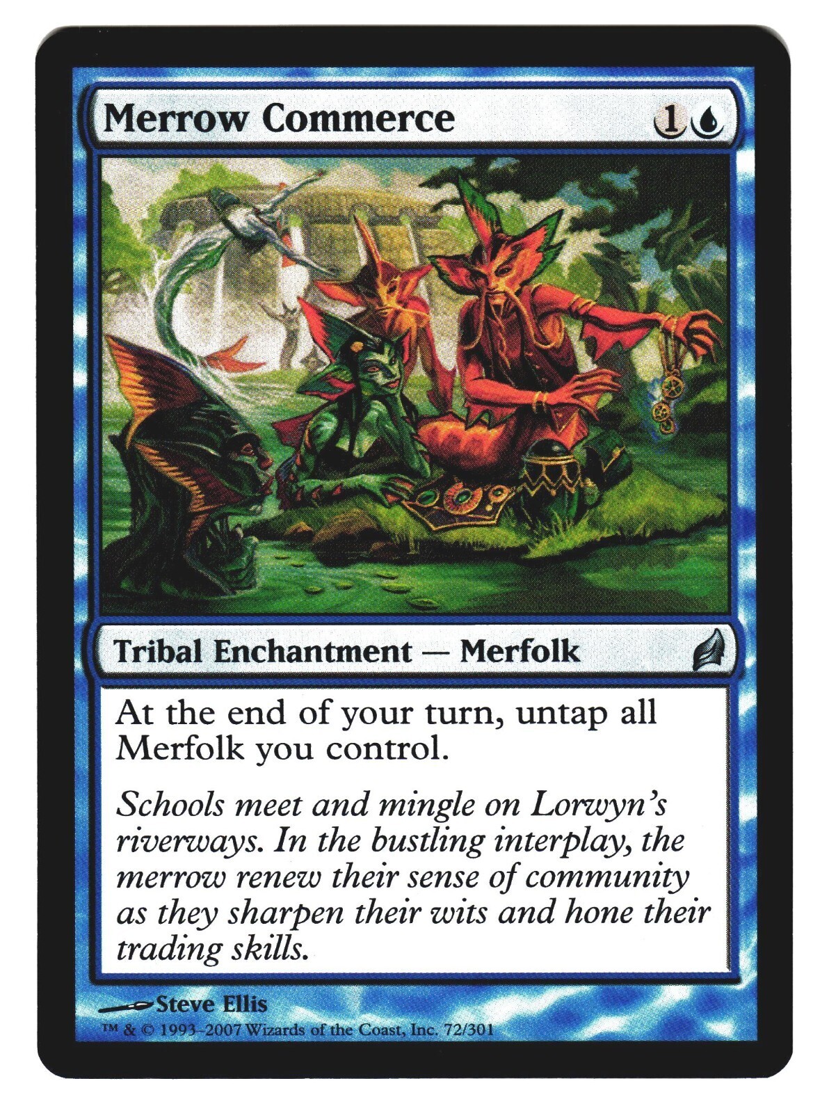 Magic The Gathering MTG - Lorwyn LRW 2007 - #72 Merrow Commerce NM  x1