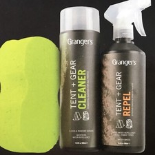 Grangers Tent & Gear Care Kit  Cleaner & Waterproofer plus Sponge GRF97