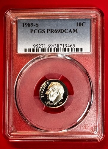 1989-S 10C Roosevelt Dime Proof PCGS PR69DCAM *Free Shipping* - Picture 1 of 6