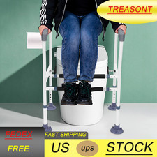 Toilet Safety Rail Bathroom Safety Frame for Elderly Grab Bar Support Adjustable