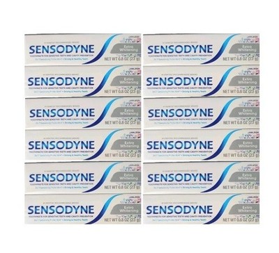 Sensodyne Extra Whitening Toothpaste Travel Size 12 Pack-0.8oz Each(2nd Pic EXP)