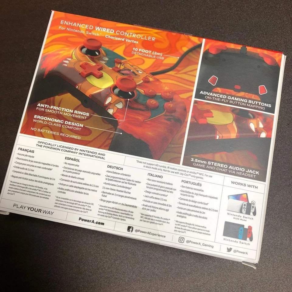 Pokemon Charizard Wired Controller for Nintendo Switch Unopened - Image 4 of 4