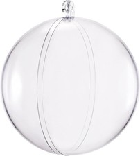 uxcell 5pcs 90mm Clear Plastic Ornaments Ball