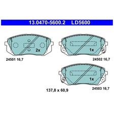 Satz Bremsbeläge Bremsklötze vorne für Hyundai IX35 LM Tucson TL TLE | 901509