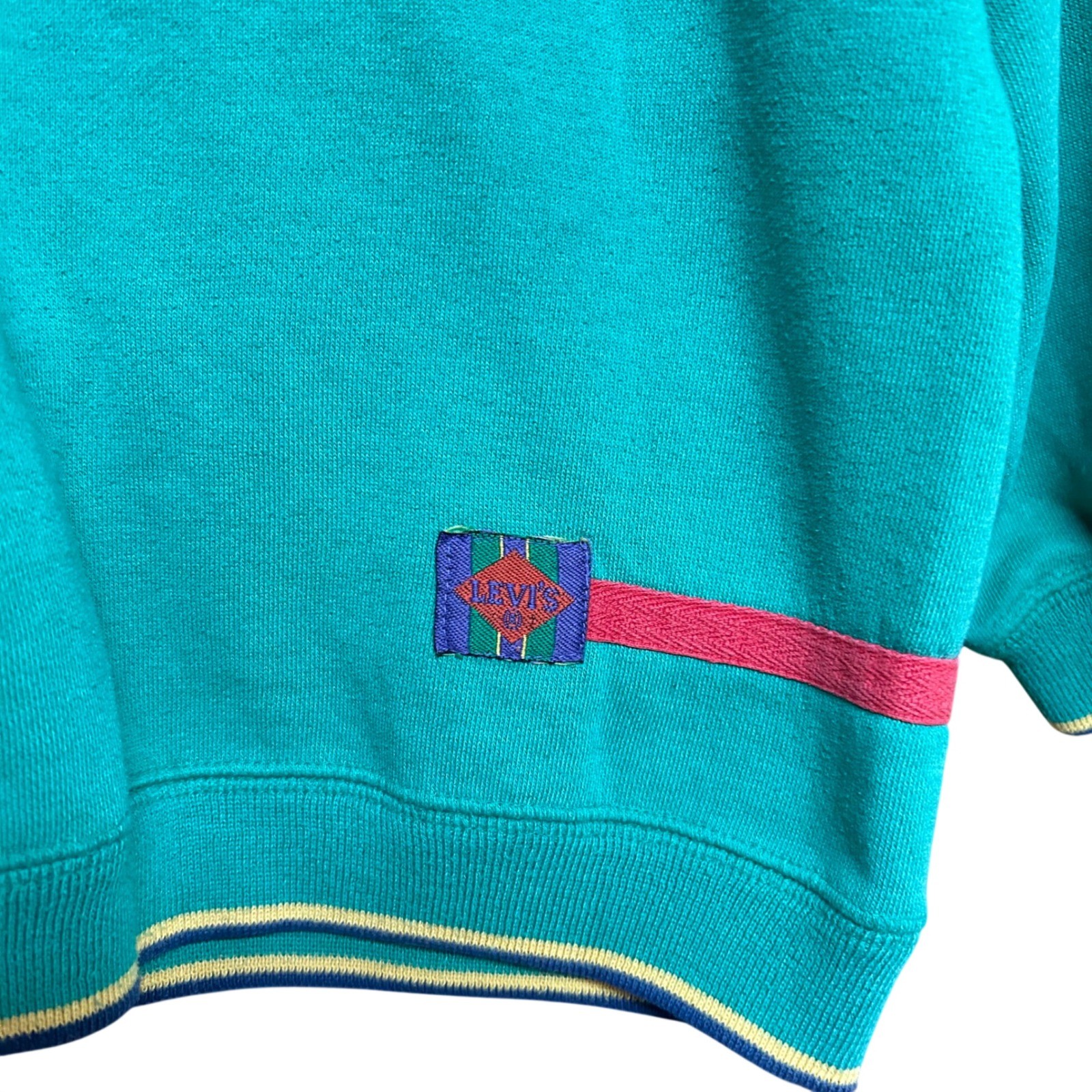 VTG 1989 Little Levi's Kids Green Graphic Sweatshirt International Update Retro thumbnail 4