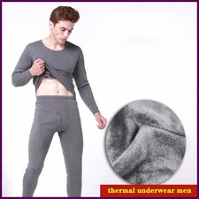 Winter Thermal Underwear Long Johns Men's Keep Warm Tops Pants Set Thick