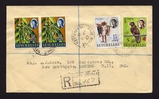 SEYCHELLES 1962 Anse Royale Reg. Cover to England UK, Black Parrot