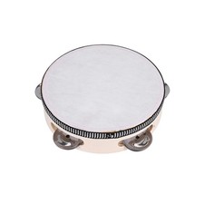 6" Musical Tambourine Tamborine Drum Round Percussion Gift for KTV Party V7U2