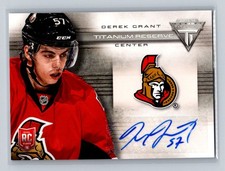 2013-14 Panini Titanium #TR-DGR Derek Grant AU Ottawa Senators