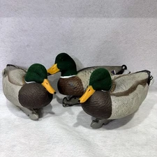 Lot of 3 Game Winner “Carver’s Edge Series” Resting Mallard Drake Decoys